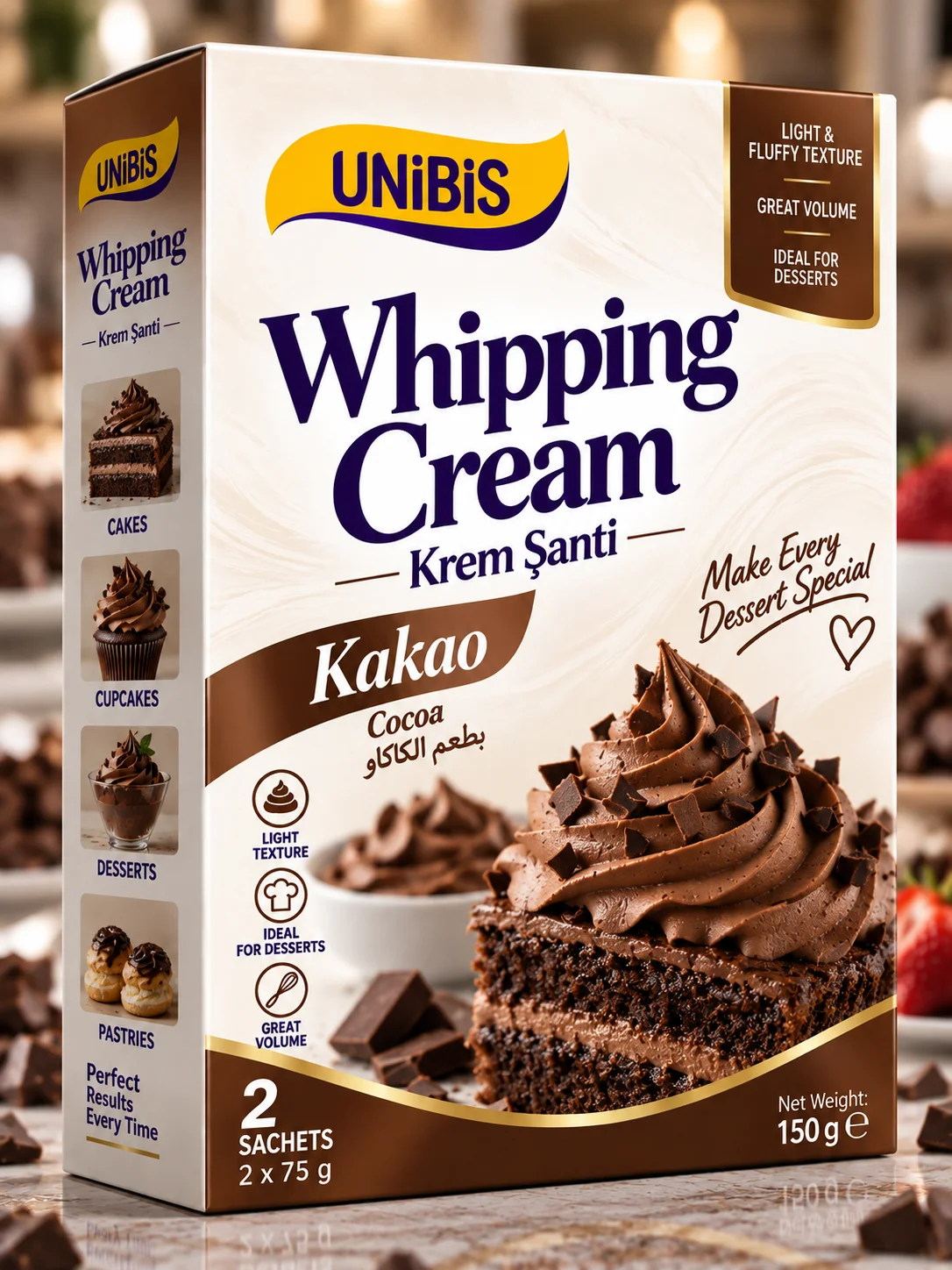 UNIBIS Kakao Krem Şanti | Toz Krem Şanti