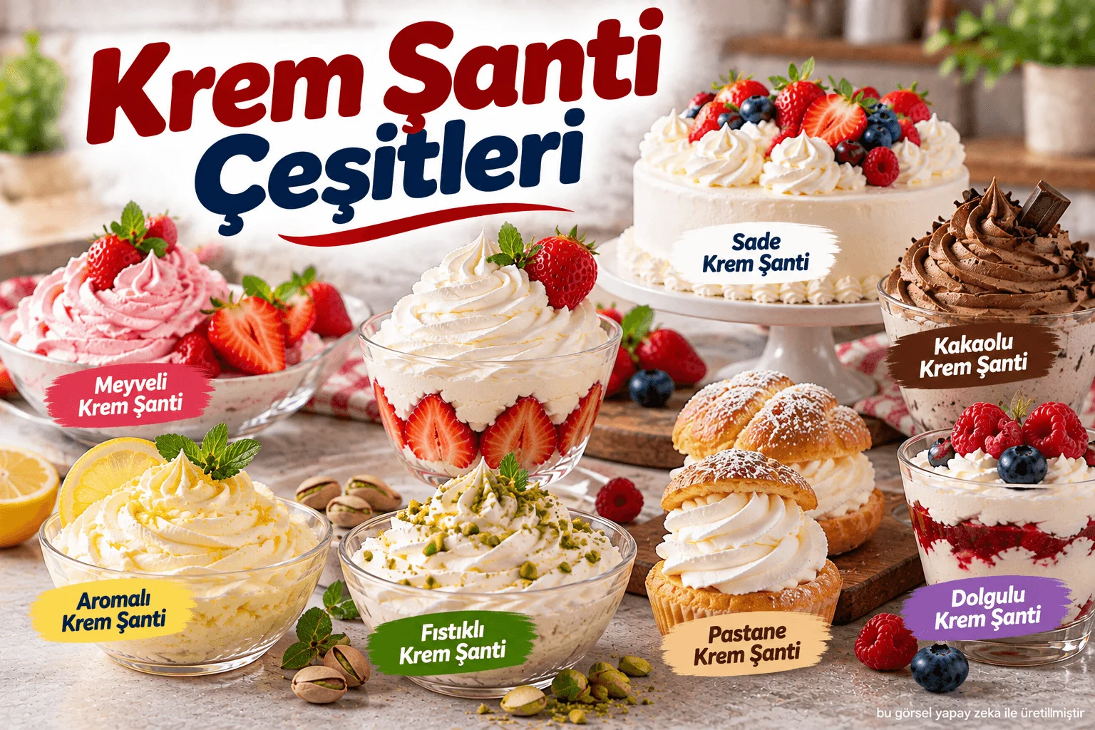Krem Şanti Çeşitleri